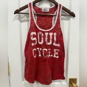 SoulCycle Women's Maroon Cotton Collegiate Tank Top Size S Soul Cycle